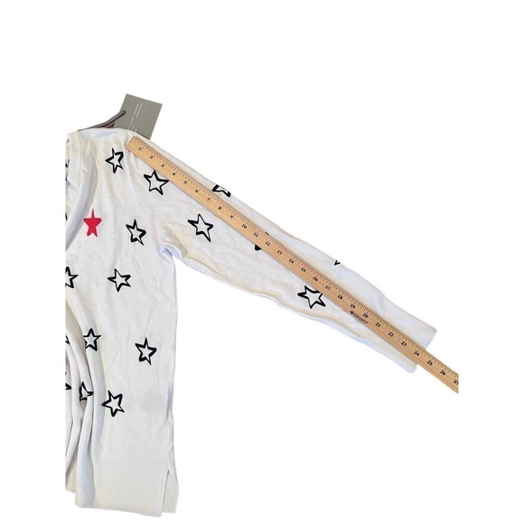 NWT Marled white star sweater sz Large - Picture 3 of 8